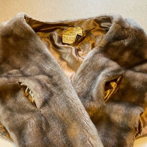 Regina Glenara  Authentic Mink Fur Shawl